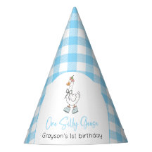 One Silly Goose Blue 1st Birthday