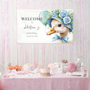 One Silly Goose Boy Birthday Banner