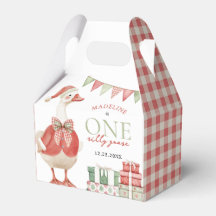 One Silly Goose Christmas Gingham 1st Birthday
