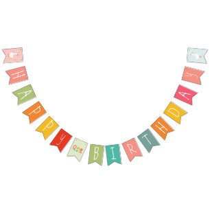 One Silly Goose Colourful First Birthday Bunting
