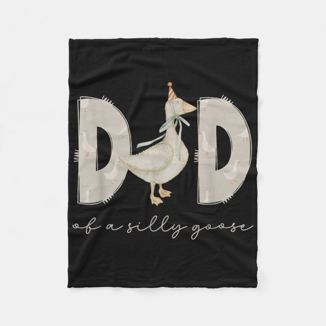One Silly Goose Daddy 1st First Birthday Family 20 Fleece Blanket (Front)
