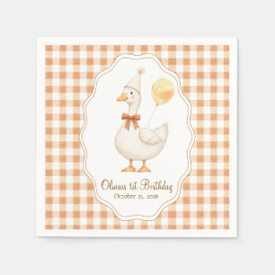 One Silly Goose Fall 1st Birthday Napkin