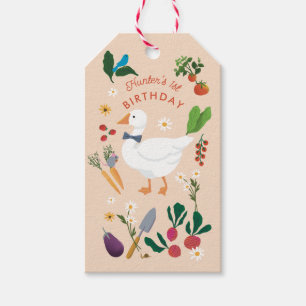 One Silly Goose Farmer Garden Theme Peach Gift Tags