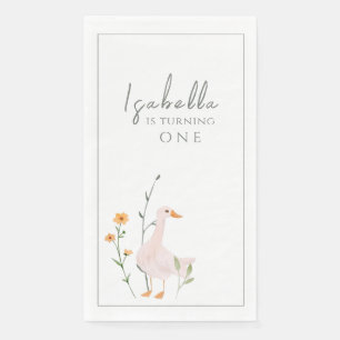 One Silly Goose Fest Birthday Minimalism Classic Napkin