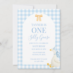 One Silly Goose First Birthday Birthday Invitation