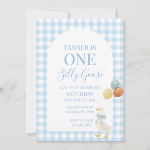 One Silly Goose First Birthday Birthday Invitation