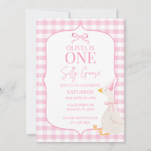 One Silly Goose First Birthday Birthday Invitation