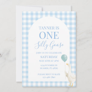 One Silly Goose First Birthday Birthday Invitation