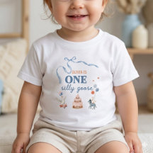 One Silly Goose First Birthday Boy Girl Name Baby