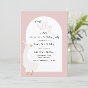 One Silly Goose First Birthday Invitation
