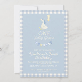 One Silly Goose First Birthday Invitation