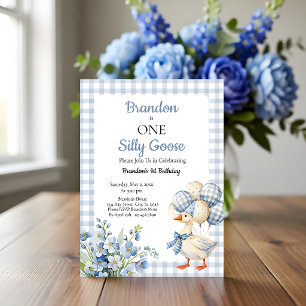 One Silly Goose First Birthday Invitation