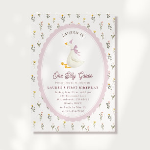 One Silly Goose First Birthday Invitation