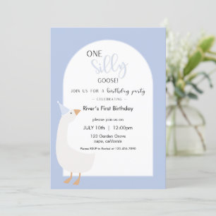 One Silly Goose First Birthday Invitation