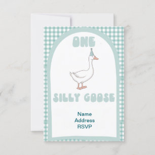 One silly goose first birthday invitation