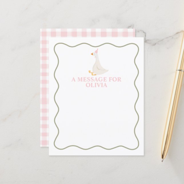 One Silly Goose First Birthday Time Capsule (Front/Back In Situ)