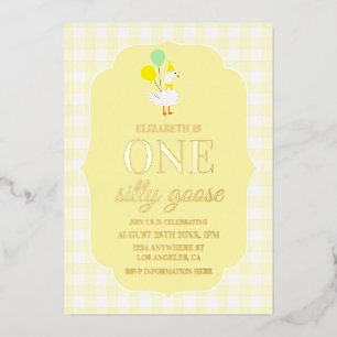 One Silly Goose Gingham 1st Birthday