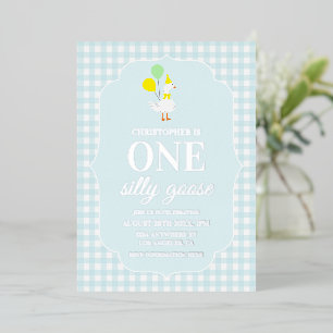 One Silly Goose Gingham 1st Birthday