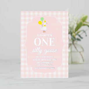 One Silly Goose Gingham 1st Birthday