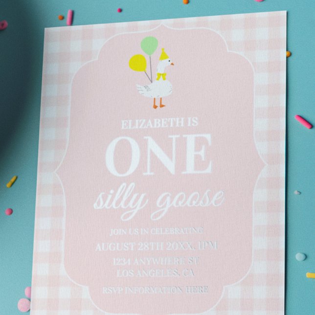 One Silly Goose Gingham 1st Birthday (Creator Uploaded)