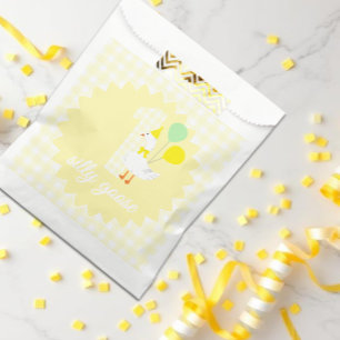 One Silly Goose Gingham 1st Birthday Favour Bags