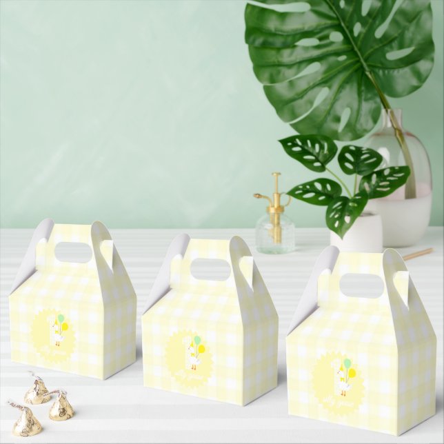 One Silly Goose Gingham 1st Birthday Favour Box (Multiple)
