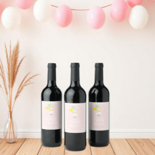 One Silly Goose Gingham 1st Birthday Wine Label