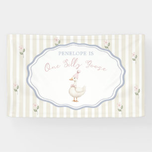 One Silly Goose Girl 1st Birthday Banner