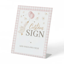 One Silly Goose Girls 1st Birthday Pink Gingham