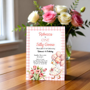 One Silly Goose Girl's First Birthday Invitation