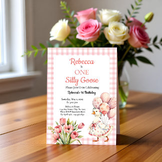 One Silly Goose Girl's First Birthday Invitation