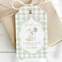 One Silly Goose Green Bow First Birthday