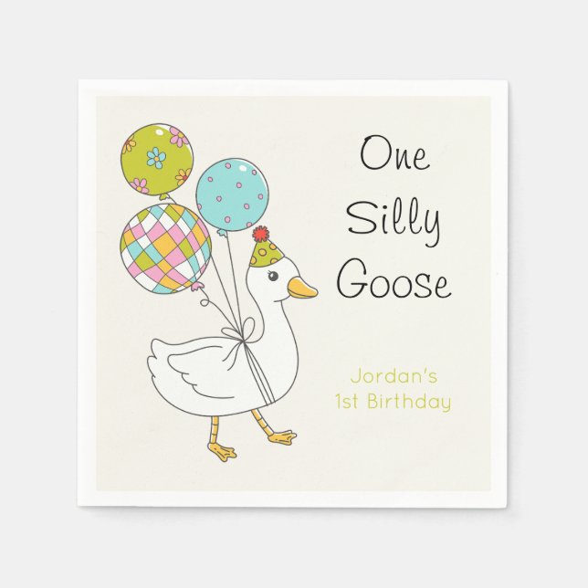 One Silly Goose Napkins (Front)