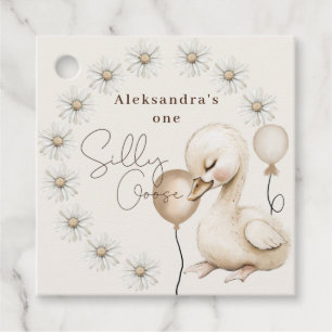 One Silly Goose Neutral Boho Baby 1st Birthday  Favour Tags