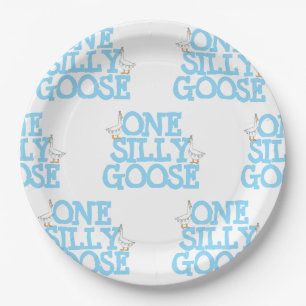 One Silly Goose Paper Plate