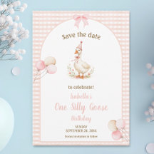 One Silly Goose Pink 1st Birthday Party