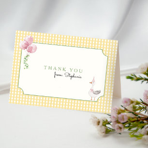 One Silly Goose Pink Balloons Thank You Card