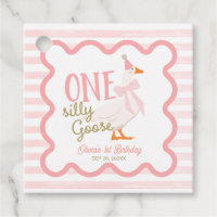 One Silly Goose Pink Bow 1st Birthday