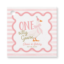 One Silly Goose Pink Bow 1st Birthday