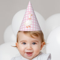 One Silly Goose Pink Gingham Girl First Birthday