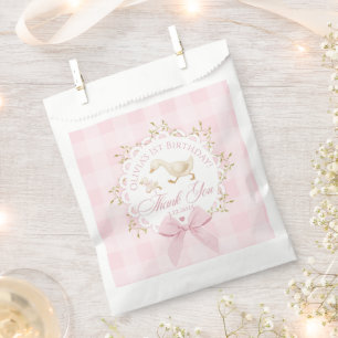 One Silly Goose Pink Gingham Whimsical Thank you Favour Bags