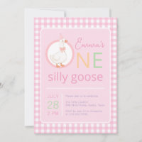 One Silly Goose Pink Party Hat Girl First Birthday