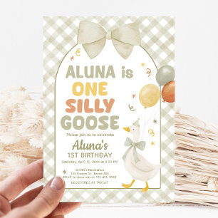 One Silly Goose Spring Birthday Invitation
