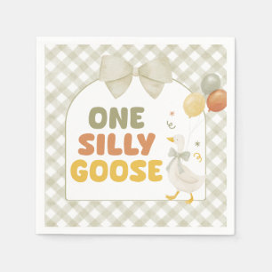 One Silly Goose Spring Birthday Napkin