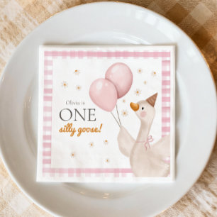 One Silly Goose Spring Party Farm First Birthday Napkin
