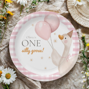 One Silly Goose Spring Party Farm First Birthday Paper Plate