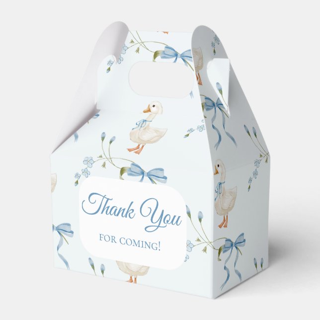 One Silly Little Goose Birthday Watercolor  Favour Box (Front Side)