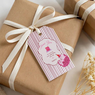 One Silly Pink Kitty 1st Birthday Gift Tags
