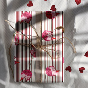 One Silly Pink Kitty 1st Birthday Wrapping Paper Sheet