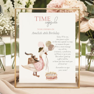 One Silly Vintage Birthday Goose Time Capsule Poster